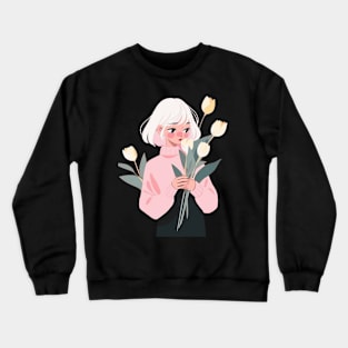 Floral Harmony Girl Crewneck Sweatshirt